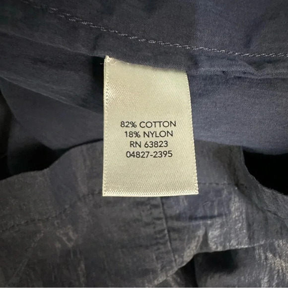 Christopher + Banks S metallic blue wrinkled lightweight jacket - Picture 6 of 6